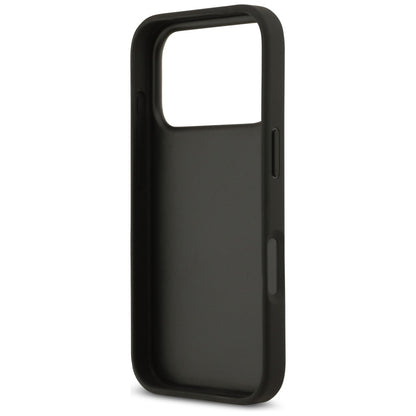 Hoes voor Apple iPhone 17 Pro Max, Guess, 4G Grained Roses Big Logo, Zwart