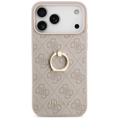 Hülle für Apple iPhone 17 Pro Max, Guess, 4G Ring Stand, Rosa