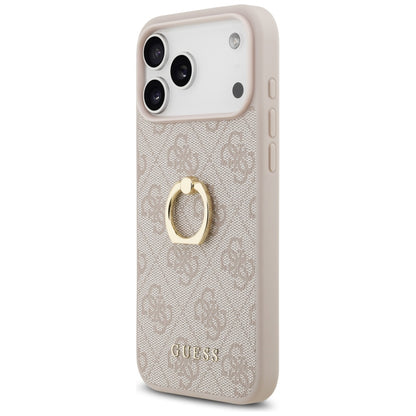 Hülle für Apple iPhone 17 Pro Max, Guess, 4G Ring Stand, Rosa