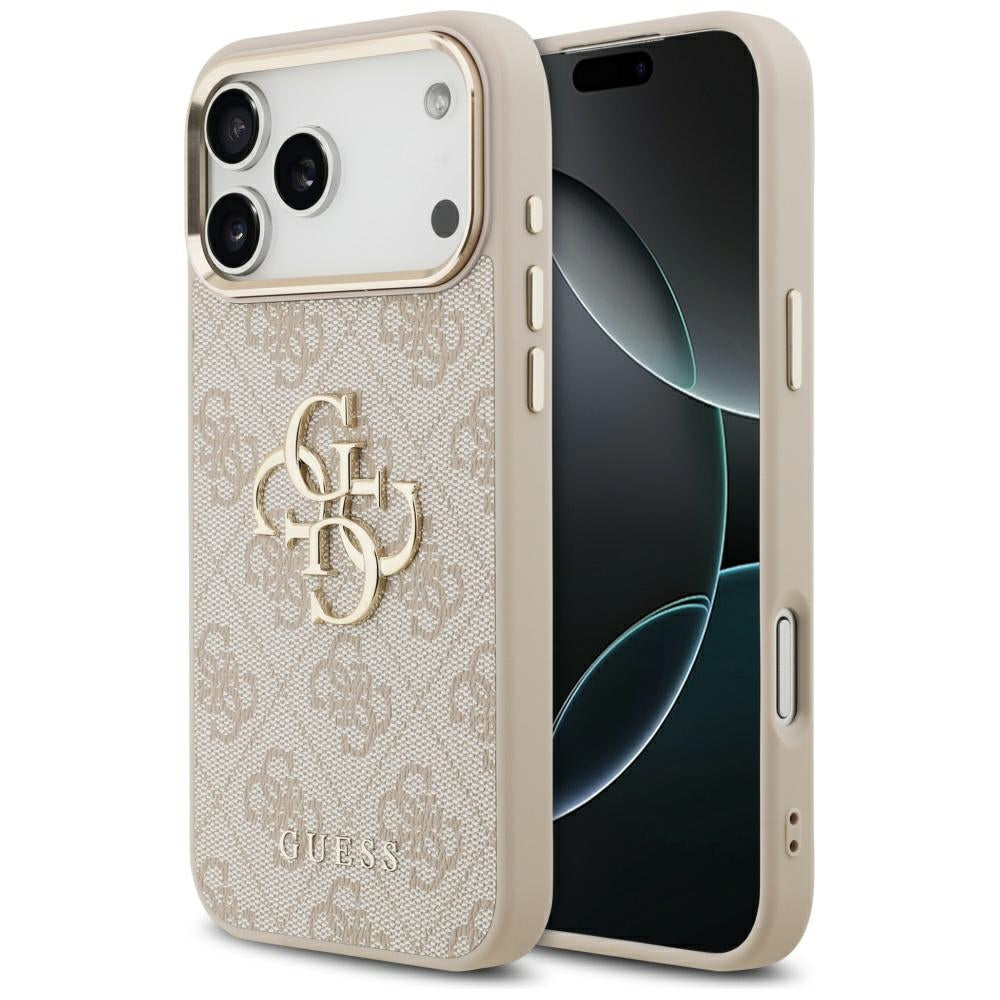Hoes voor Apple iPhone 17 Pro Max, Guess, Big 4G Logo Classic, Goudroze