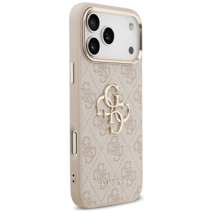 Hoes voor Apple iPhone 17 Pro Max, Guess, Big 4G Logo Classic, Goudroze