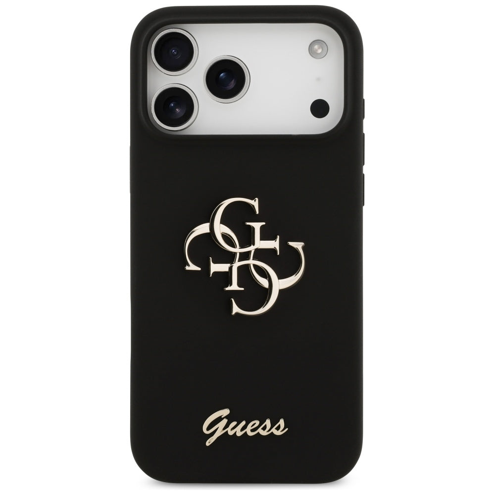 Étui pour Apple iPhone 17 Pro Max, Guess, Big 4G Script, Noir