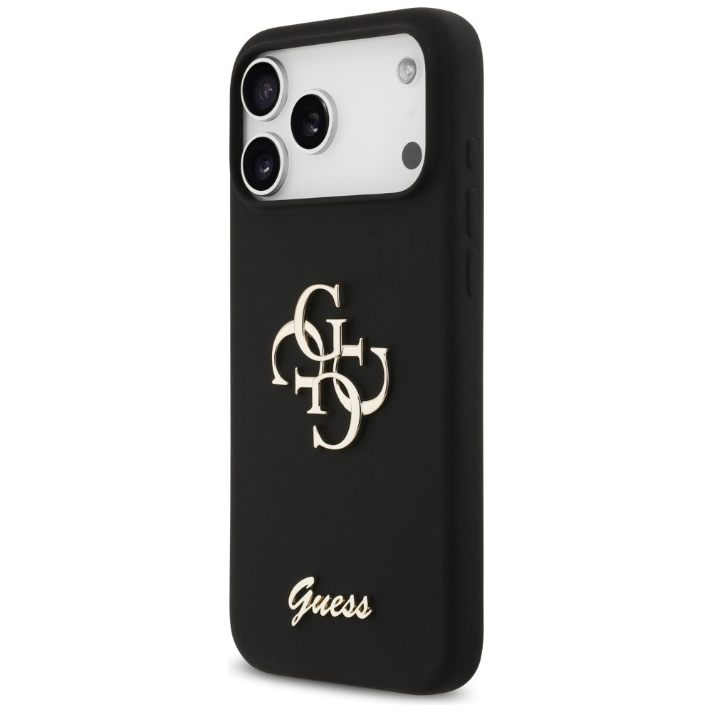 Étui pour Apple iPhone 17 Pro Max, Guess, Big 4G Script, Noir