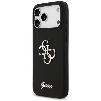 Étui pour Apple iPhone 17 Pro Max, Guess, Big 4G Script, Noir