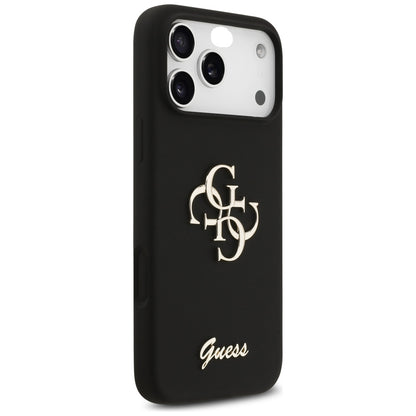 Étui pour Apple iPhone 17 Pro Max, Guess, Big 4G Script, Noir