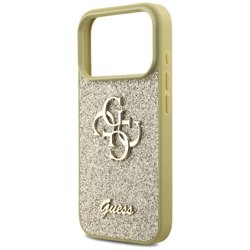 Étui pour Apple iPhone 17 Pro Max, Guess, Fixed Glitter Big 4G, Doré