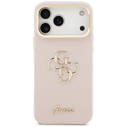 Hoes voor Apple iPhone 17 Pro Max, Guess, Grained Big 4G Stand Camera, Roze