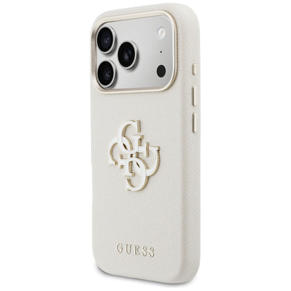 Case for Apple iPhone 17 Pro Max, Guess, Resin Logo, Beige