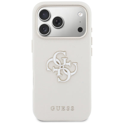 Case for Apple iPhone 17 Pro Max, Guess, Resin Logo, Beige