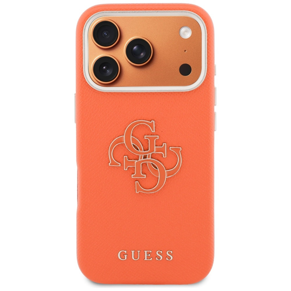 Case for Apple iPhone 17 Pro Max, GUESS, Resin Logo, Orange