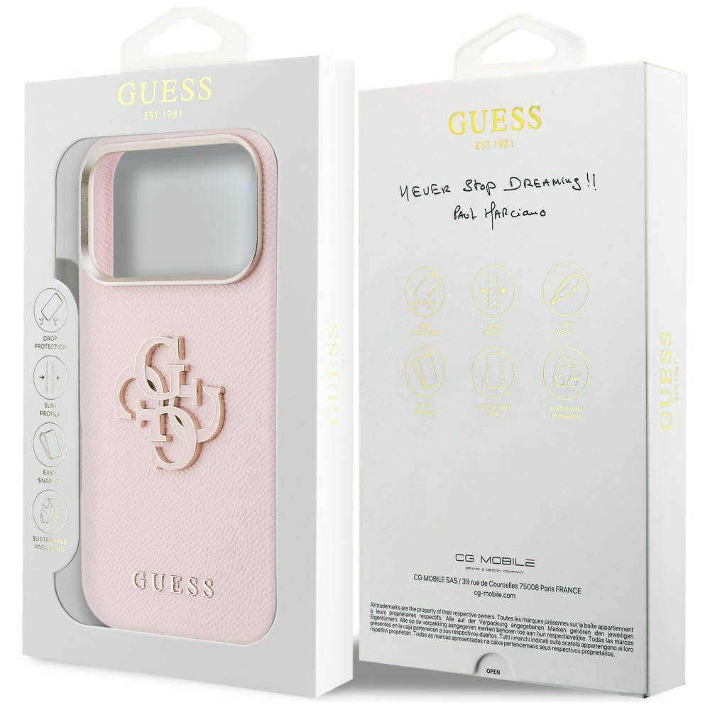 Hoesje voor Apple iPhone 17 Pro Max, Guess, Resin Logo, Roze