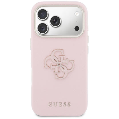 Case for Apple iPhone 17 Pro Max, Guess, Resin Logo, Pink