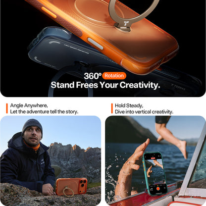 Case for Apple iPhone 17 Pro Max, Torras, Ostand Spin Air, Blue