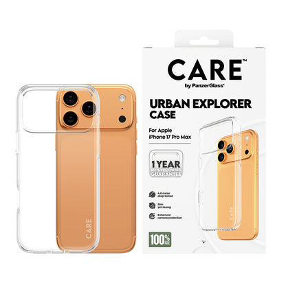 Étui pour Apple iPhone 17 Pro, PanzerGlass, Care Urban Explorer, Transparent
