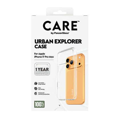Étui pour Apple iPhone 17 Pro, PanzerGlass, Care Urban Explorer, Transparent