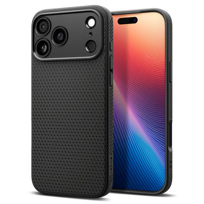 Hoes voor Apple iPhone 17 Pro, Spigen, Liquid Air, Mat Zwart