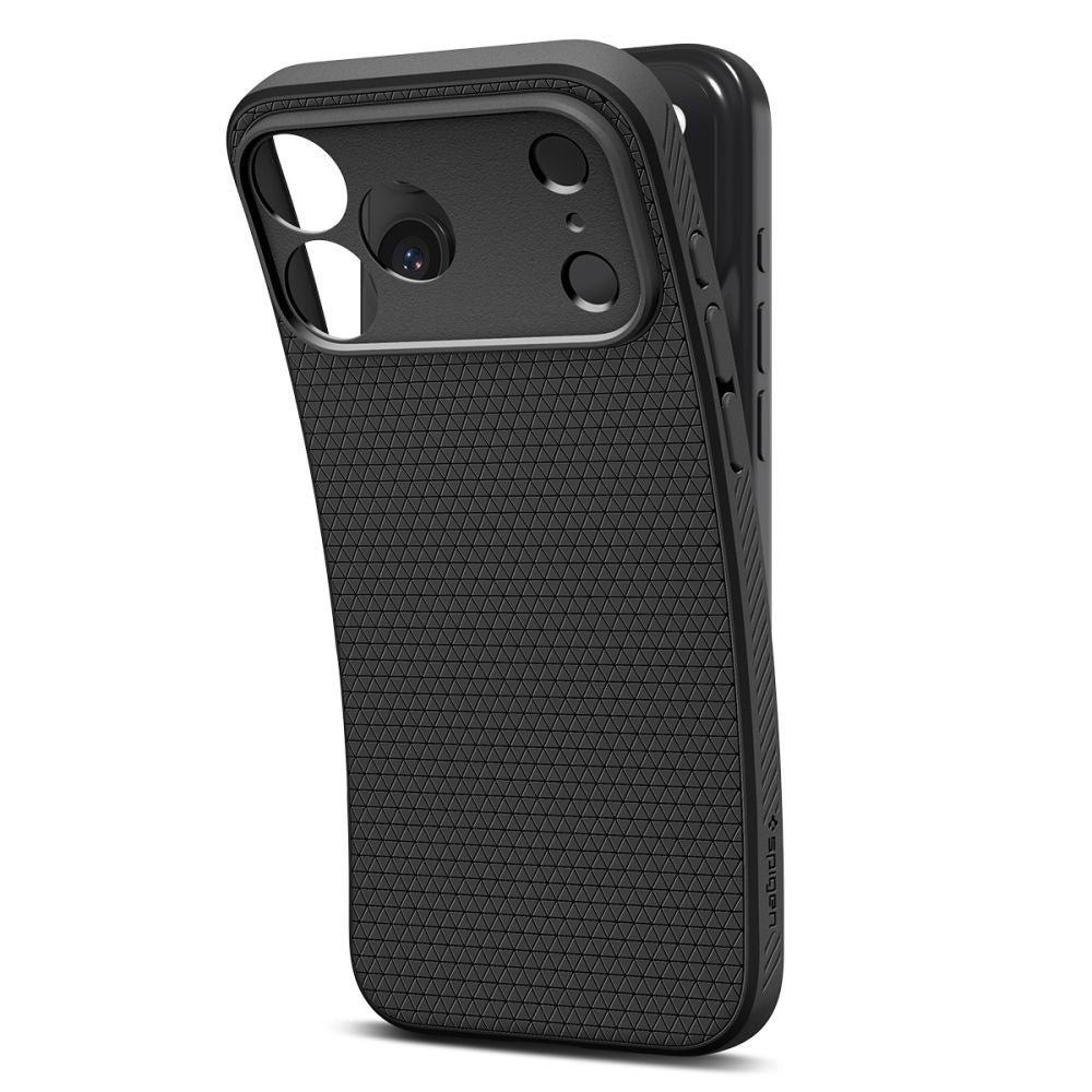 Hoes voor Apple iPhone 17 Pro, Spigen, Liquid Air, Mat Zwart