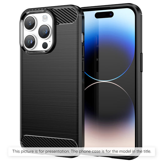 Hoes voor Apple iPhone 17 Pro, Techsuit, Carbon, Zwart