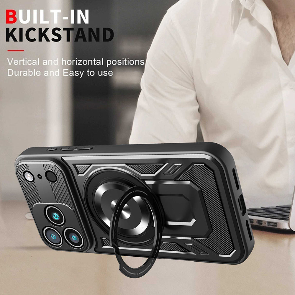 Étui pour Apple iPhone 17 Pro, Techsuit, RuggedCam, Noir