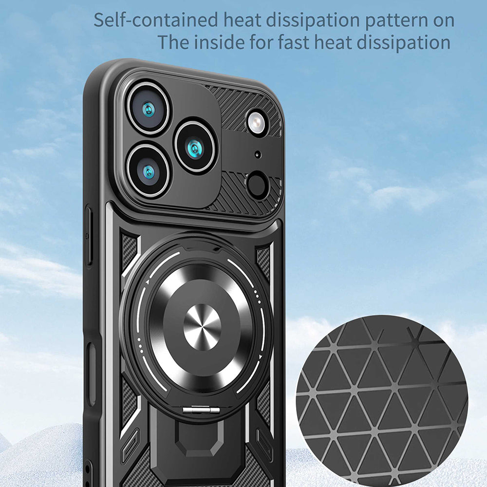 Étui pour Apple iPhone 17 Pro, Techsuit, RuggedCam, Noir