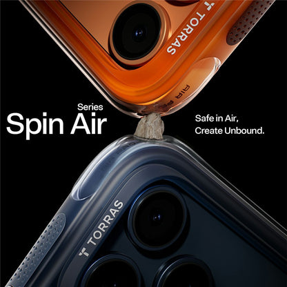 Étui pour Apple iPhone 17 Pro, Torras, Ostand Spin Air, Orange