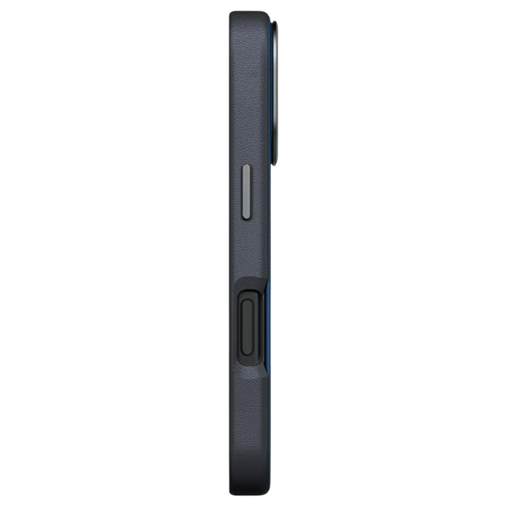 Étui pour Apple iPhone 17 Pro, UNIQ, Lyden Leatherette, Bleu Noir