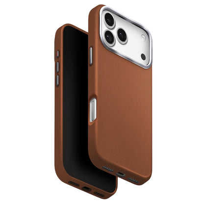 Hoes voor Apple iPhone 17 Pro, UNIQ, Lyden Leatherette, Bruin