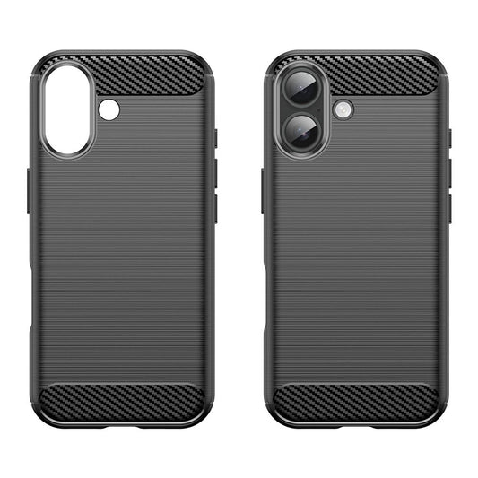 Hoes voor Apple iPhone 17, Techsuit, Carbon, Zwart