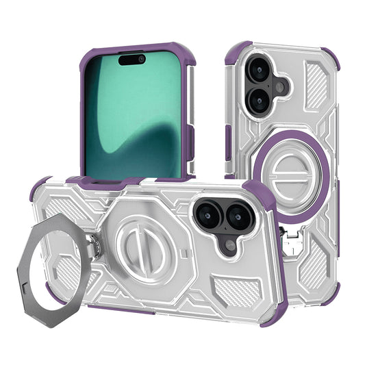 Hoes voor Apple iPhone 17, Techsuit, Carbon Shield Pro, Paars