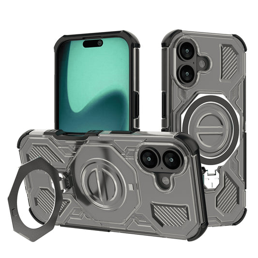 Hoes voor Apple iPhone 17, Techsuit, Carbon Shield Pro, Lichtzwart