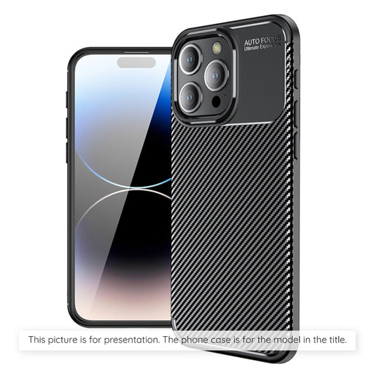 Hoes voor Apple iPhone 17, Techsuit, CarbonFiber, Zwart