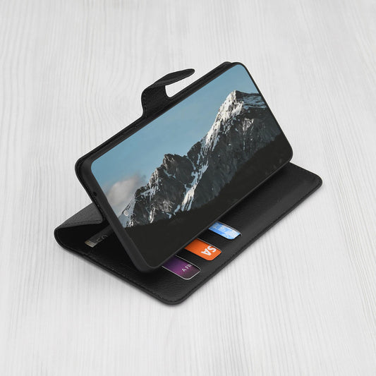 Hoes voor Apple iPhone 17, Techsuit, Leather Folio, Zwart