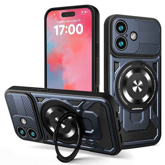 Hoes voor Apple iPhone 17, Techsuit, RuggedCam, Blauw