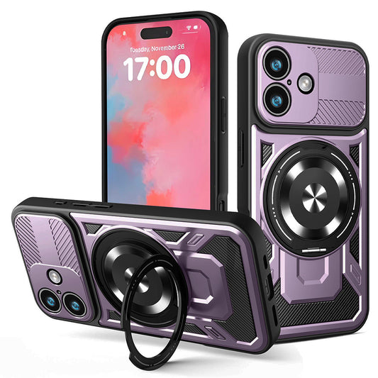 Hoes voor Apple iPhone 17, Techsuit, RuggedCam, Paars