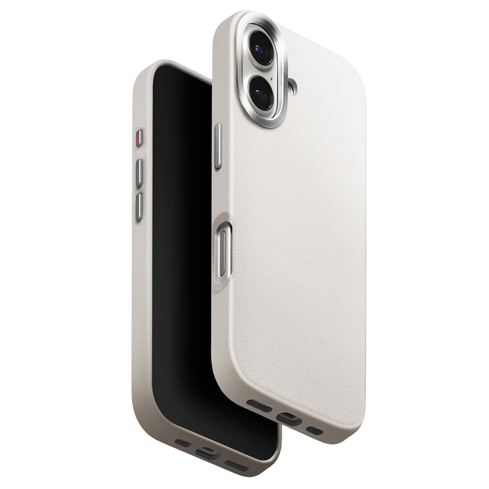 Hülle für Apple iPhone 17, UNIQ, Lyden Leatherette, Grau
