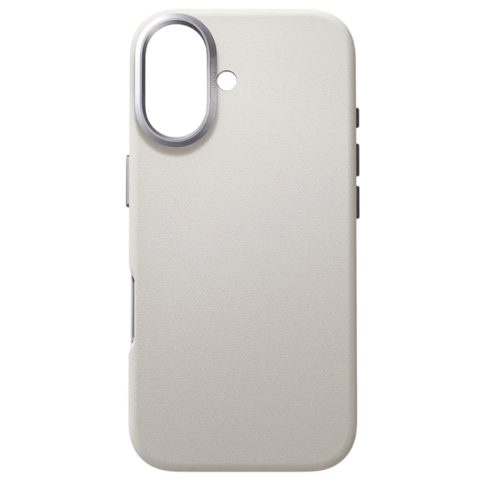Hülle für Apple iPhone 17, UNIQ, Lyden Leatherette, Grau