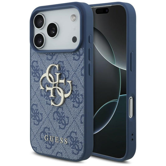 Hoes voor Apple iPhone 18 Pro / 17 Pro, Guess, 4G Big Logo, Blauw