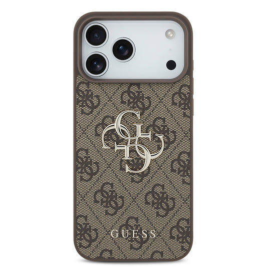 Hoes voor Apple iPhone 18 Pro / 17 Pro, Guess, 4G Big Logo, Bruin