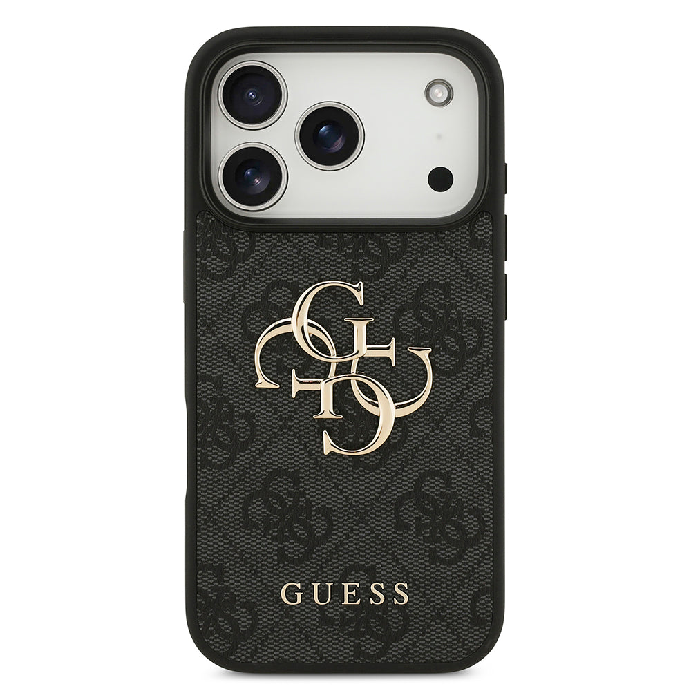 Coque pour Apple iPhone 18 Pro / 17 Pro, Guess, 4G Big Logo, Noire