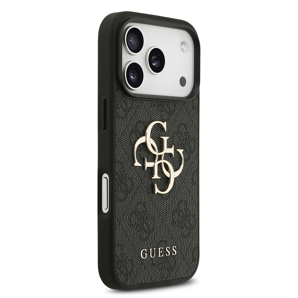 Coque pour Apple iPhone 18 Pro / 17 Pro, Guess, 4G Big Logo, Noire