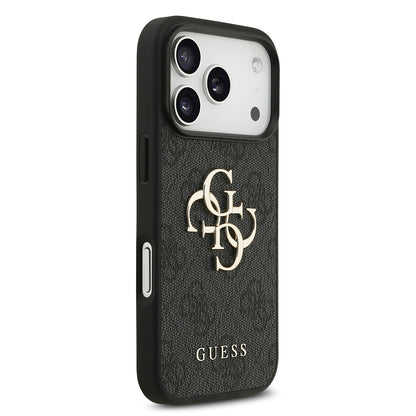 Coque pour Apple iPhone 18 Pro / 17 Pro, Guess, 4G Big Logo, Noire