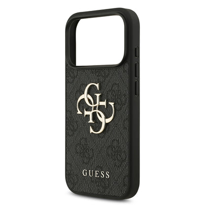 Coque pour Apple iPhone 18 Pro / 17 Pro, Guess, 4G Big Logo, Noire