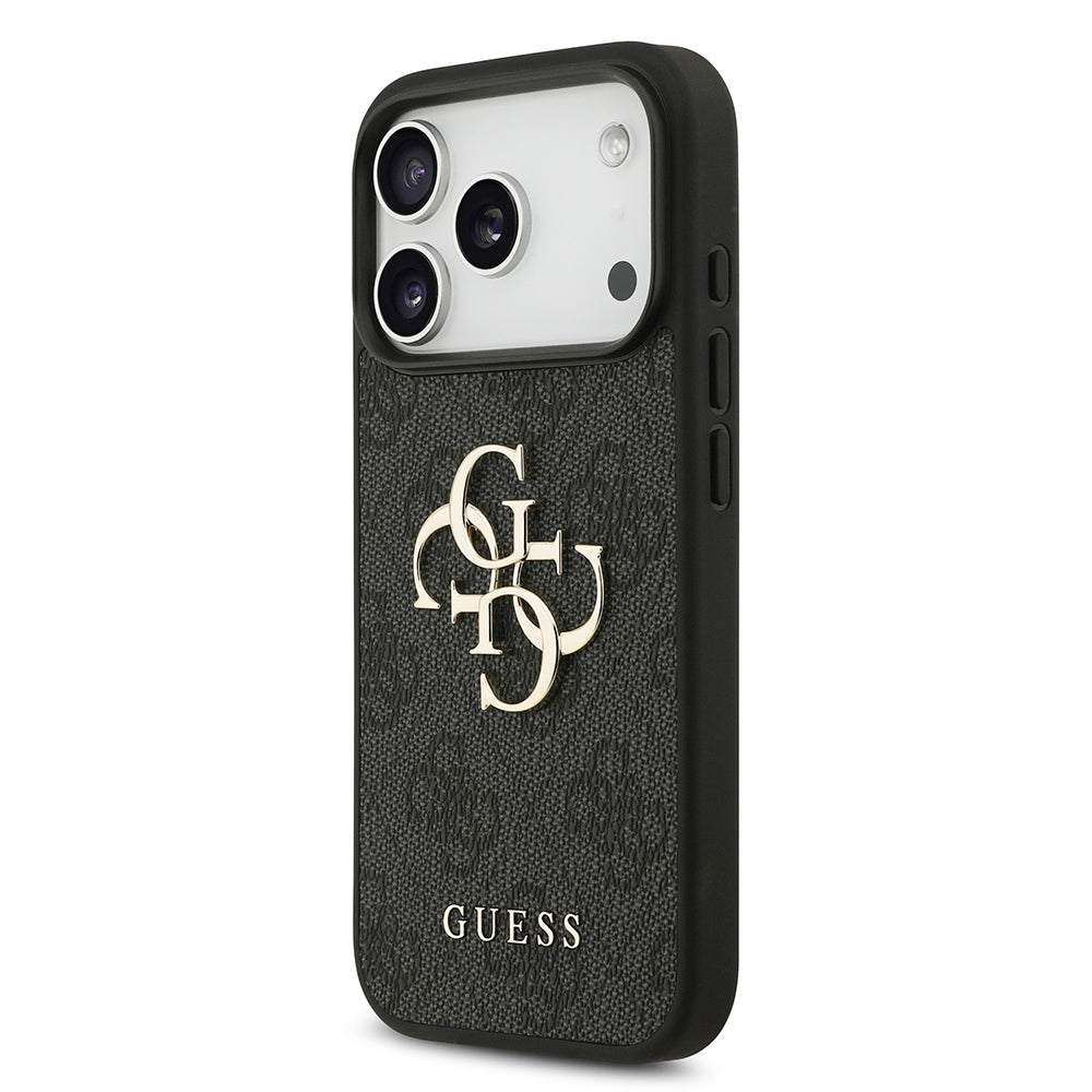 Coque pour Apple iPhone 18 Pro / 17 Pro, Guess, 4G Big Logo, Noire