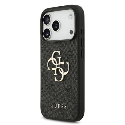 Coque pour Apple iPhone 18 Pro / 17 Pro, Guess, 4G Big Logo, Noire