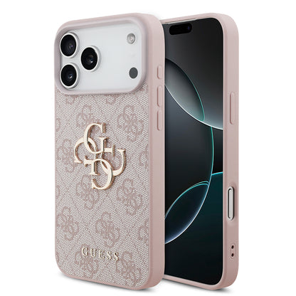 Coque pour Apple iPhone 18 Pro / 17 Pro, Guess, 4G Big Logo, Rose
