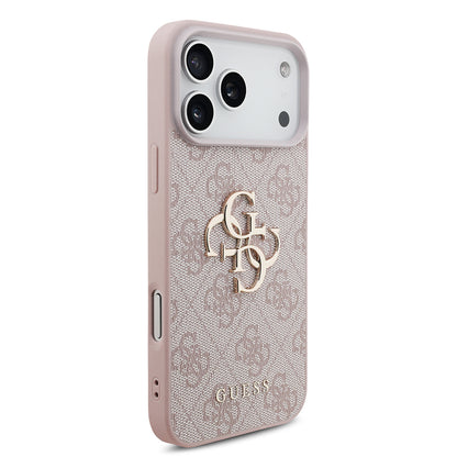 Coque pour Apple iPhone 18 Pro / 17 Pro, Guess, 4G Big Logo, Rose