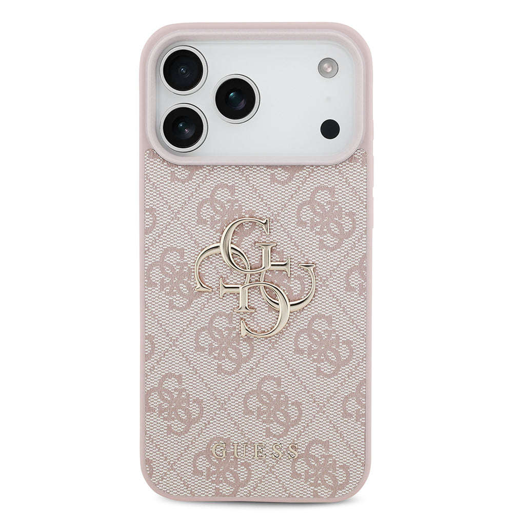 Coque pour Apple iPhone 18 Pro / 17 Pro, Guess, 4G Big Logo, Rose