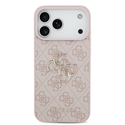 Coque pour Apple iPhone 18 Pro / 17 Pro, Guess, 4G Big Logo, Rose