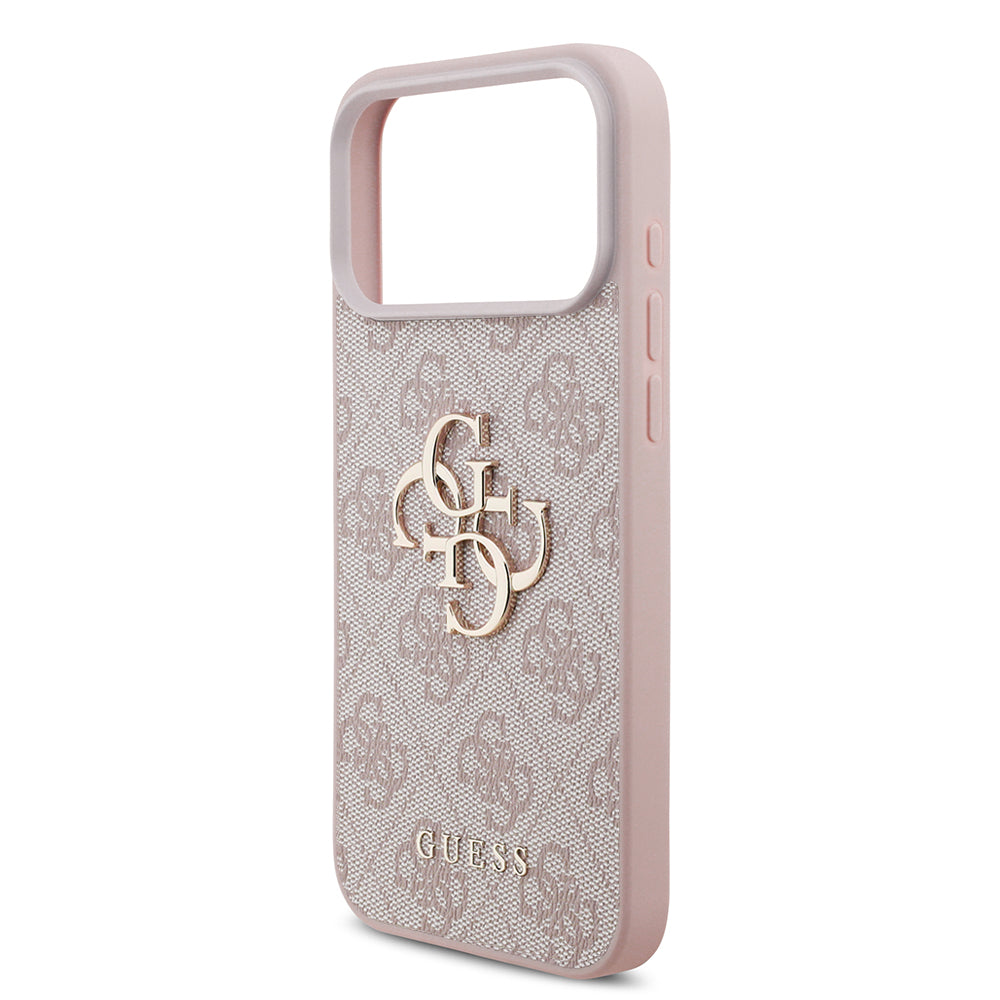 Coque pour Apple iPhone 18 Pro / 17 Pro, Guess, 4G Big Logo, Rose