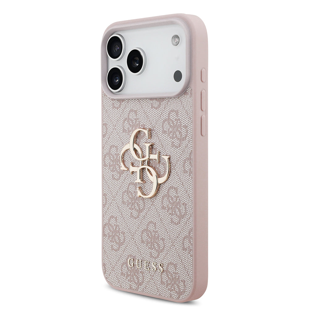 Coque pour Apple iPhone 18 Pro / 17 Pro, Guess, 4G Big Logo, Rose